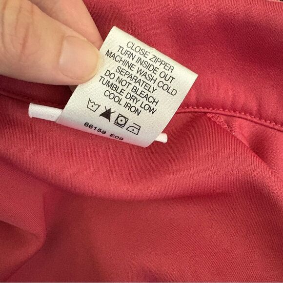 American Girl Pink Red Fleece Fall Winter Zipper Vest Girls 6 great preworn cond - Picture 10 of 10